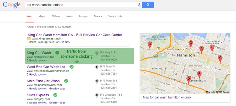 search traffic example 2